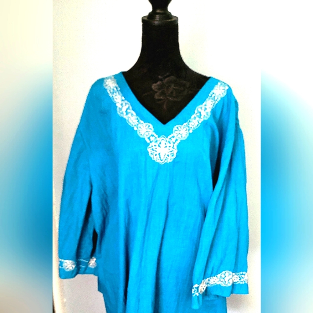 Womens Cotton Peasant Blouse